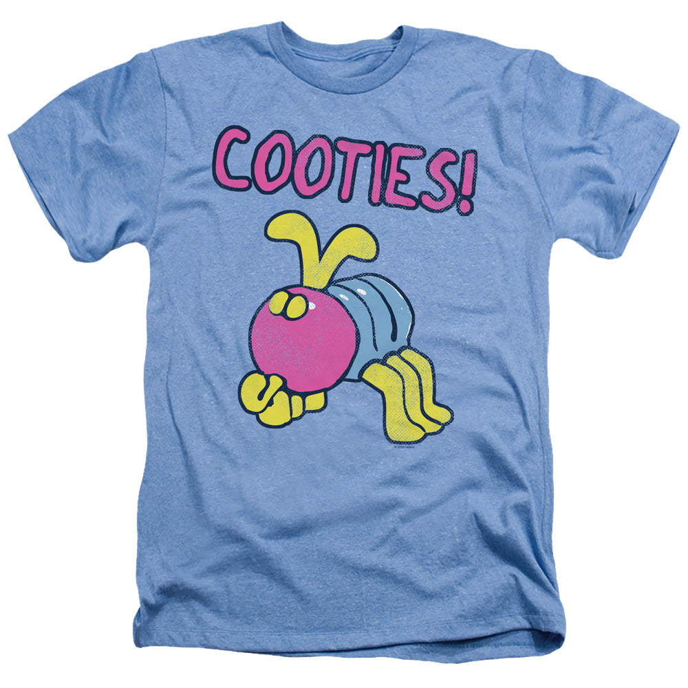 AN OFFCIALLY LICENSED COOTIE IVE GOT COOTIES MEN'S HEATHER T-SHIRT LIGHT BLUE