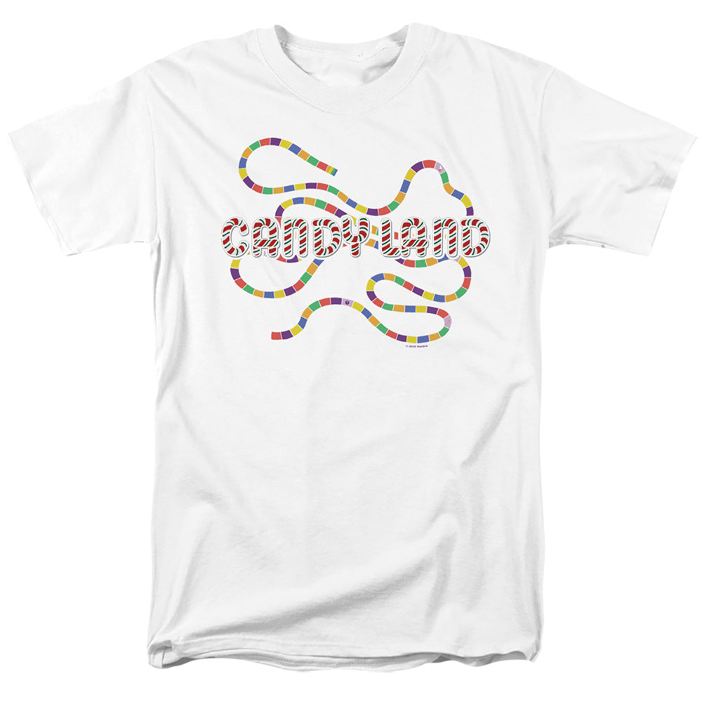 AN OFFCIALLY LICENSED CANDY LAND CANDY LAND BOARD MEN'S REGULAR FIT T-SHIRT WHITE
