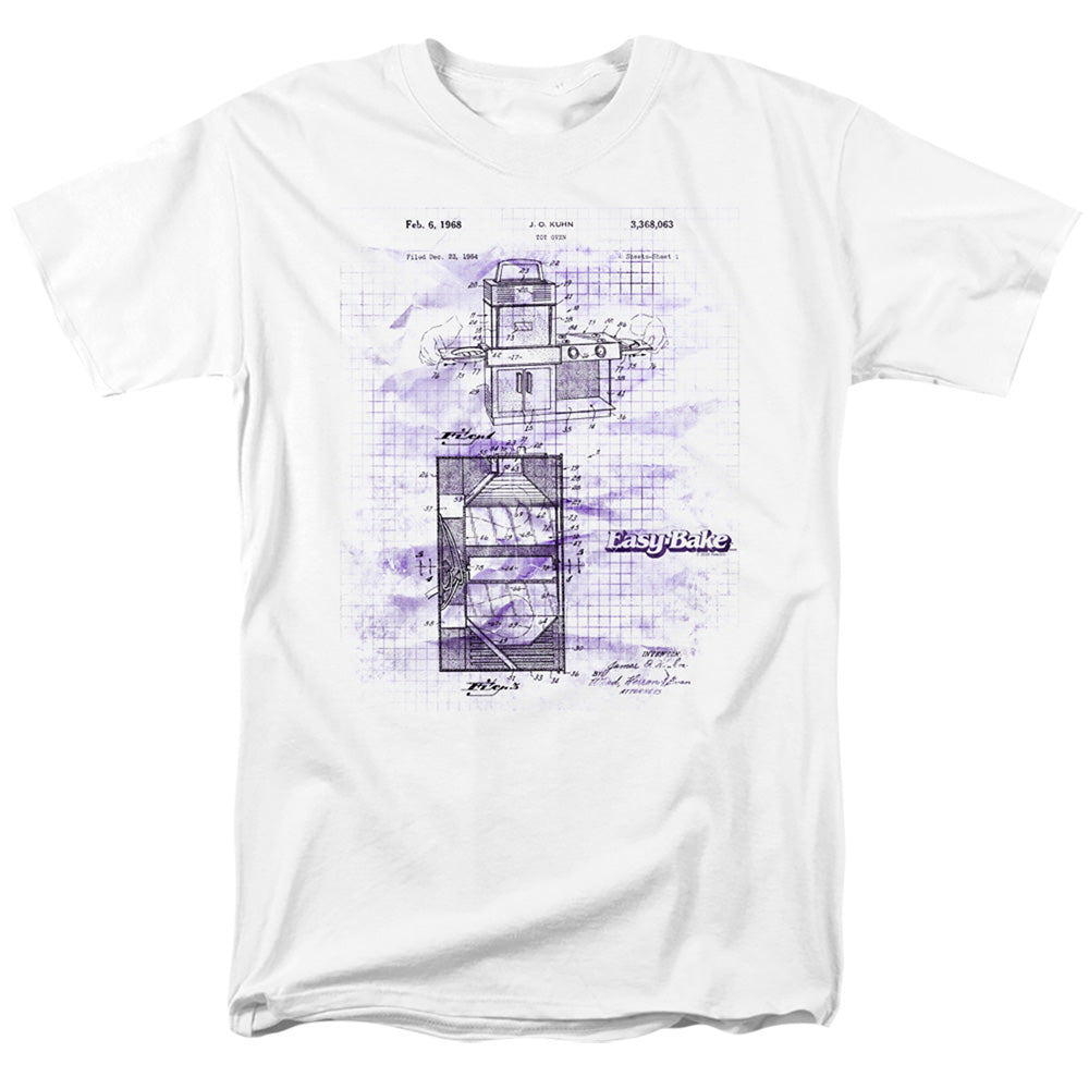 AN OFFCIALLY LICENSED EASY BAKE OVEN EASY BAKE PATENT MEN'S REGULAR FIT T-SHIRT WHITE