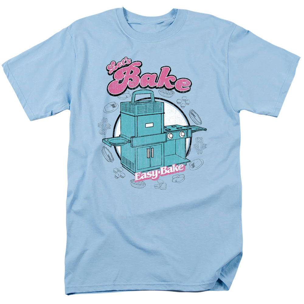 AN OFFCIALLY LICENSED EASY BAKE OVEN LETS BAKE MEN'S REGULAR FIT T-SHIRT LIGHT BLUE