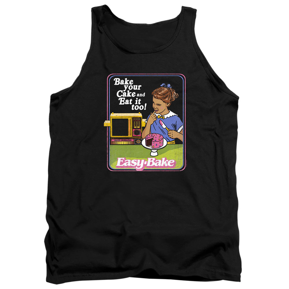 AN OFFCIALLY LICENSED EASY BAKE OVEN BAKE YOUR CAKE ADULT UNISEX TANK TOP BLACK
