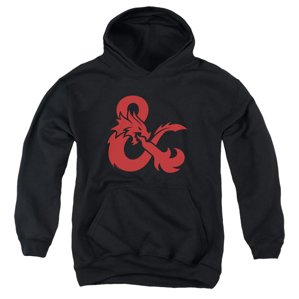 AN OFFCIALLY LICENSED DUNGEONS AND DRAGONS AMPERSAND LOGO YOUTH HOODIE BLACK