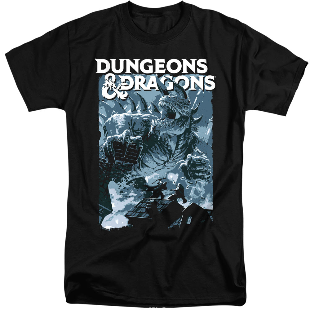 AN OFFCIALLY LICENSED DUNGEONS AND DRAGONS TARRASQUE MEN'S TALL FIT T-SHIRT BLACK