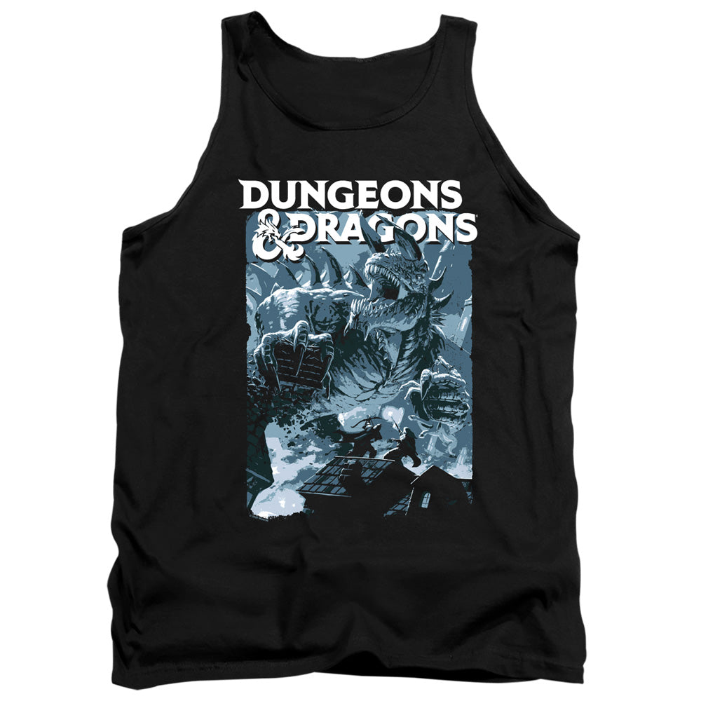 AN OFFCIALLY LICENSED DUNGEONS AND DRAGONS TARRASQUE ADULT UNISEX TANK TOP BLACK