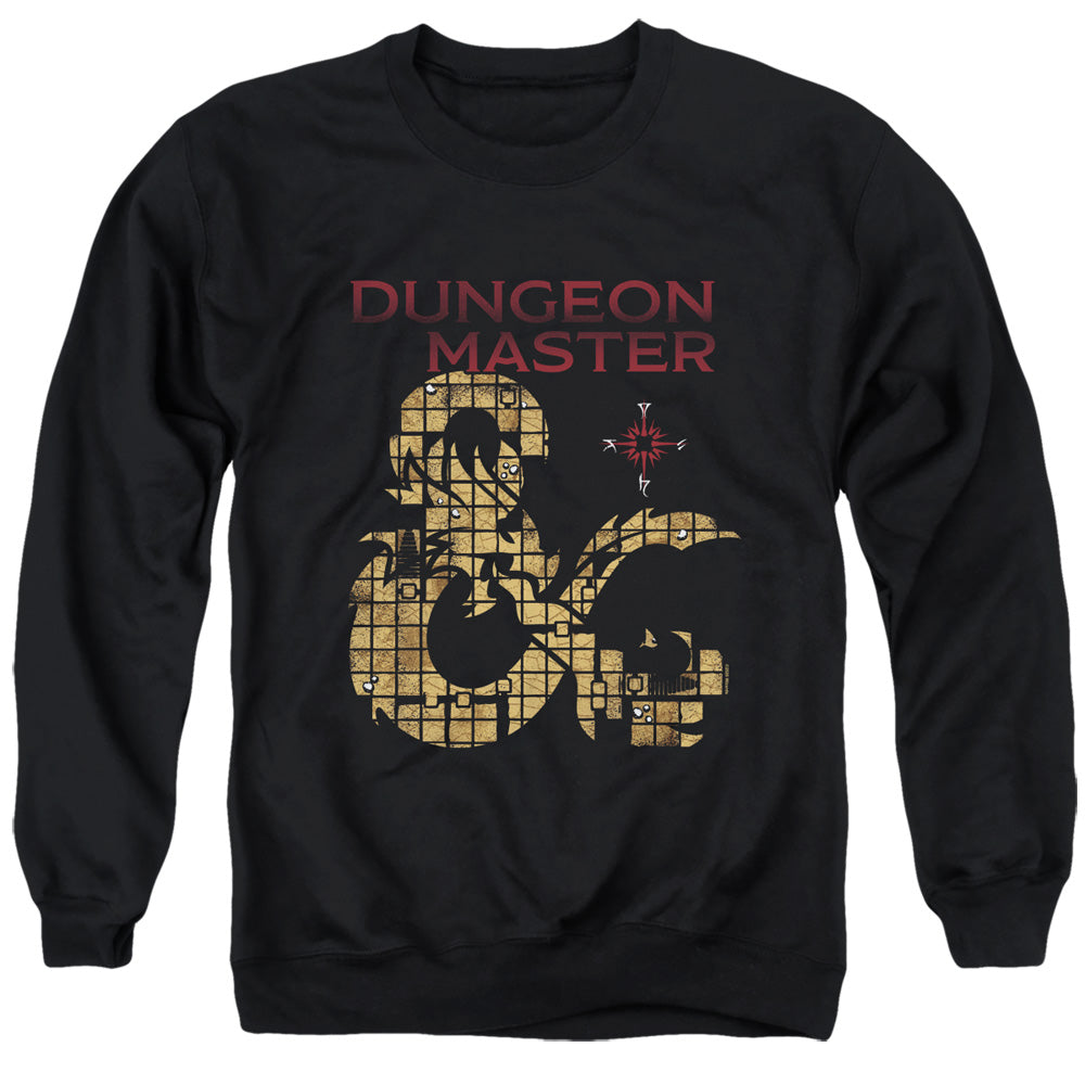 AN OFFCIALLY LICENSED DUNGEONS AND DRAGONS DUNGEON MASTER ADULT UNISEX CREWNECK SWEATSHIRT BLACK