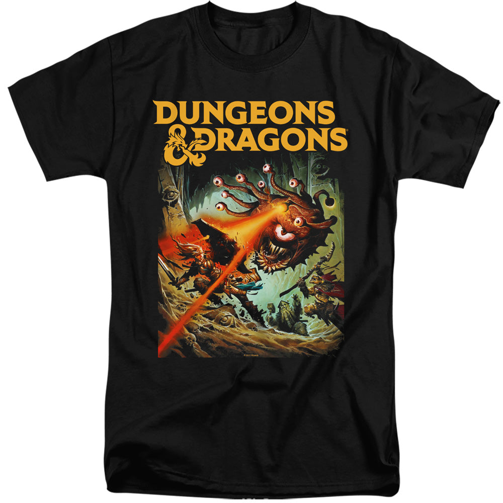 AN OFFCIALLY LICENSED DUNGEONS AND DRAGONS BEHOLDER STRIKE MEN'S TALL FIT T-SHIRT BLACK