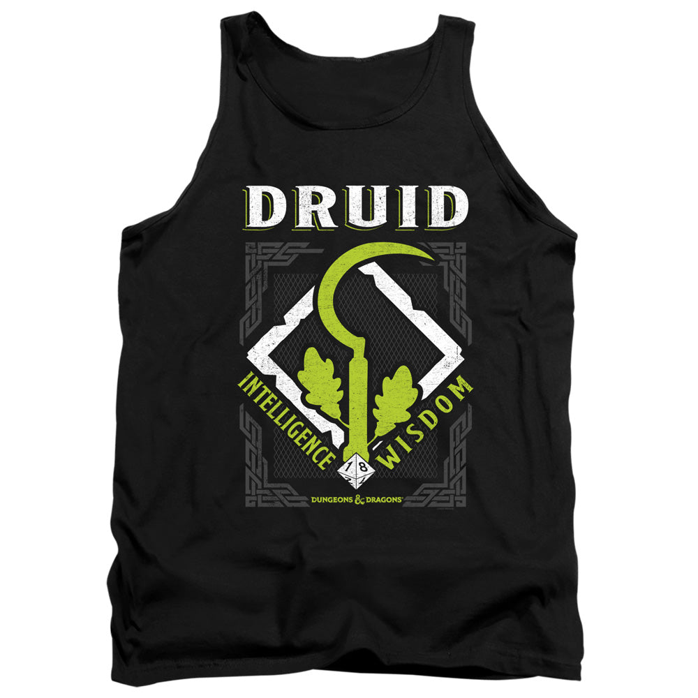 AN OFFCIALLY LICENSED DUNGEONS AND DRAGONS DRUID ADULT UNISEX TANK TOP BLACK