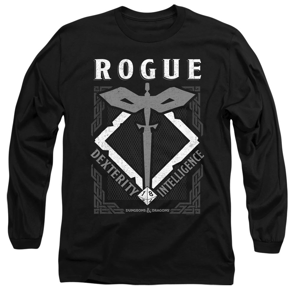 AN OFFCIALLY LICENSED DUNGEONS AND DRAGONS ROGUE MEN'S LONG SLEEVE T-SHIRT BLACK