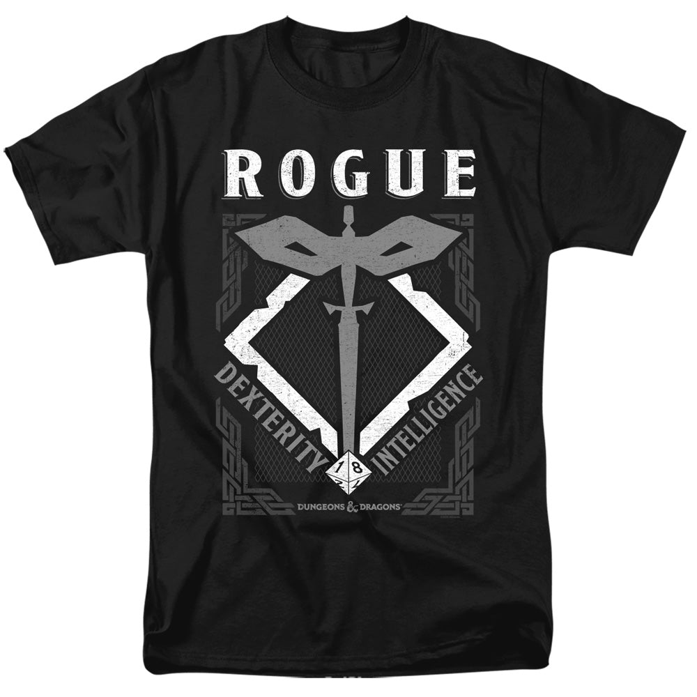 AN OFFCIALLY LICENSED DUNGEONS AND DRAGONS ROGUE MEN'S REGULAR FIT T-SHIRT BLACK