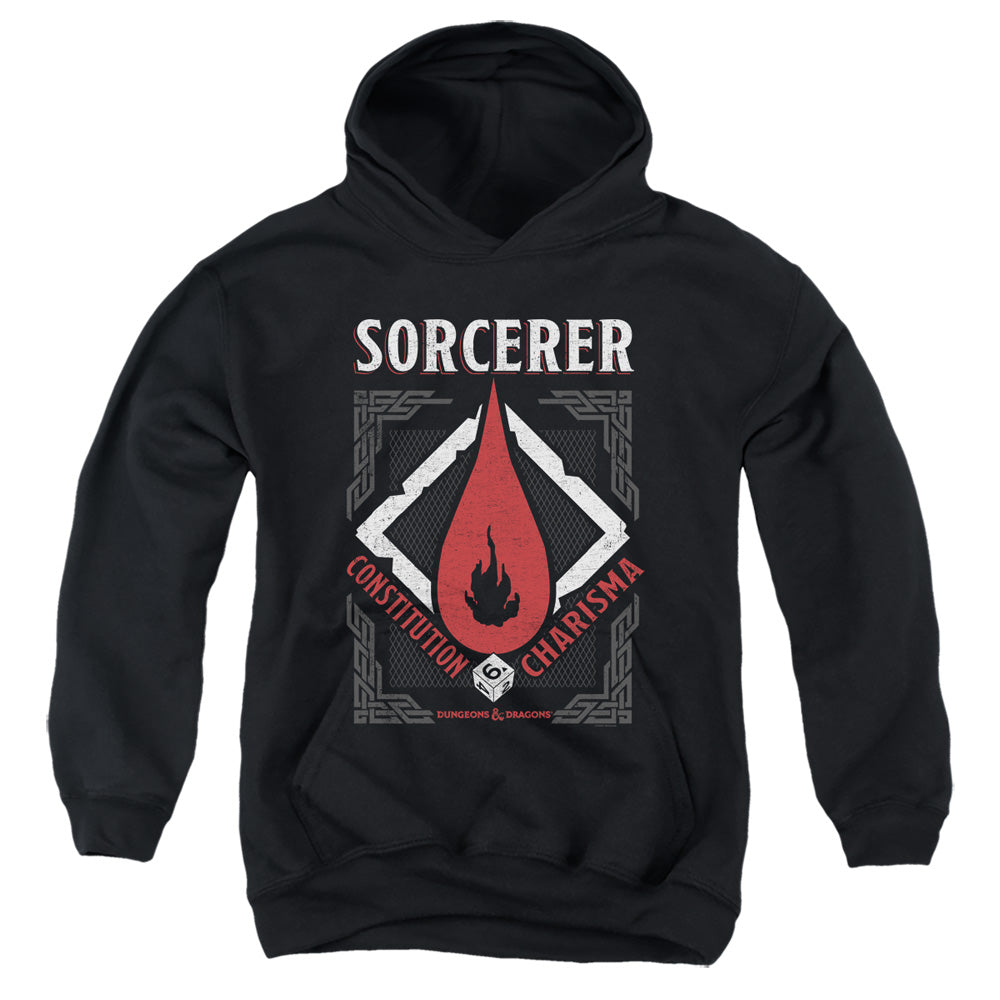 AN OFFCIALLY LICENSED DUNGEONS AND DRAGONS SORCERER YOUTH HOODIE BLACK