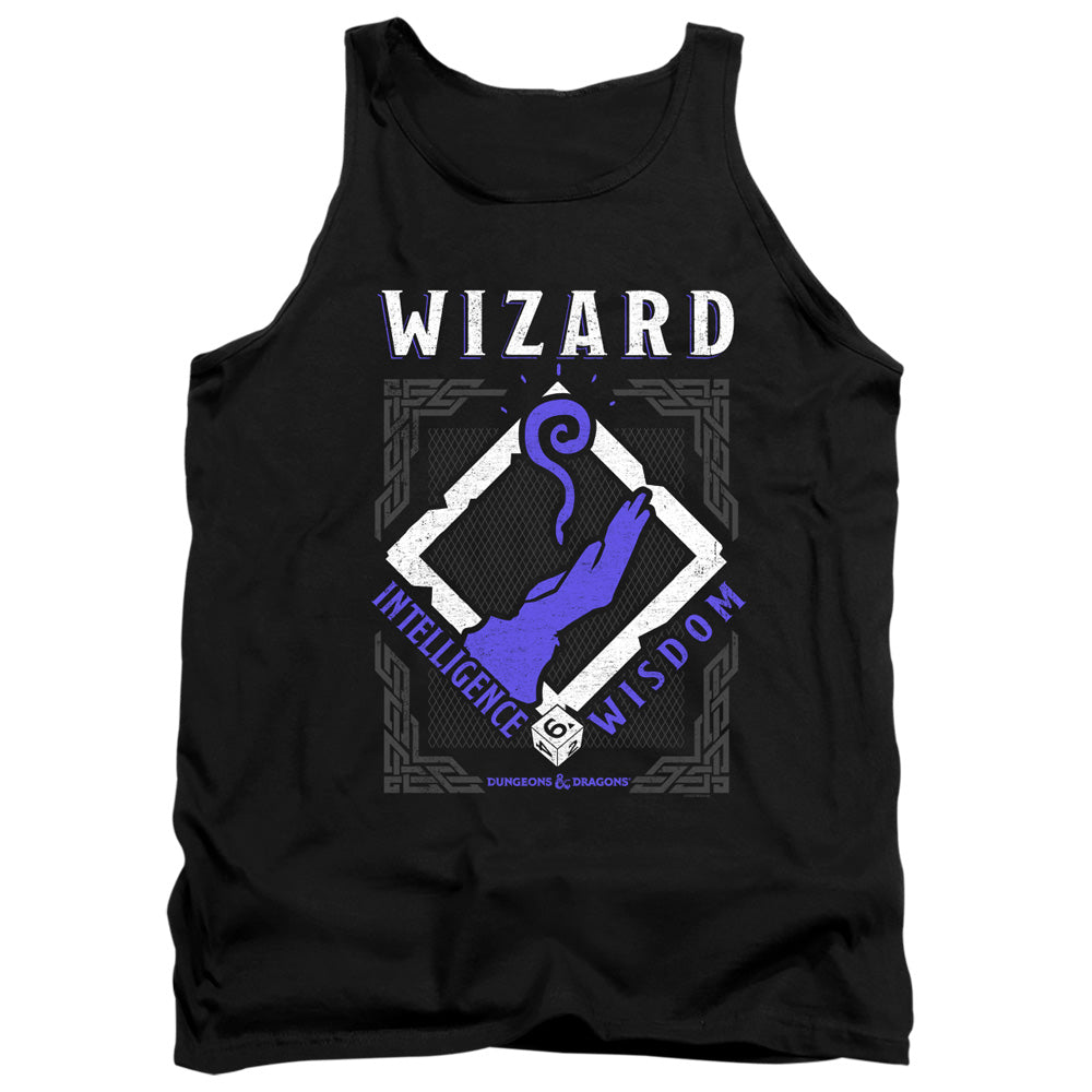 AN OFFCIALLY LICENSED DUNGEONS AND DRAGONS WIZARD ADULT UNISEX TANK TOP BLACK