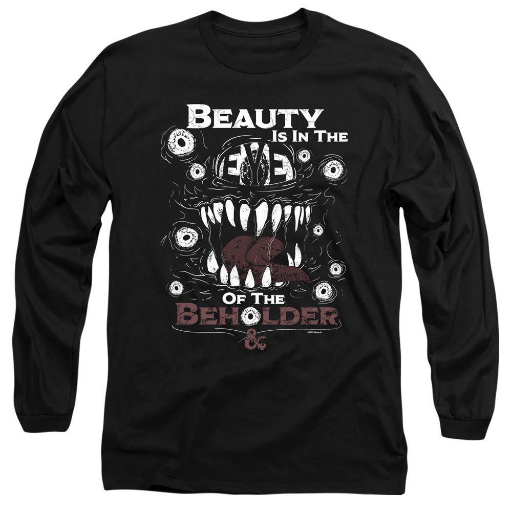 AN OFFCIALLY LICENSED DUNGEONS AND DRAGONS EYE OF THE BEHOLDER MEN'S LONG SLEEVE T-SHIRT BLACK
