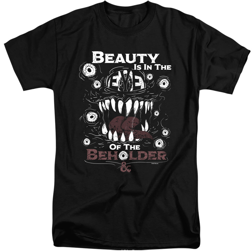 AN OFFCIALLY LICENSED DUNGEONS AND DRAGONS EYE OF THE BEHOLDER MEN'S TALL FIT T-SHIRT BLACK