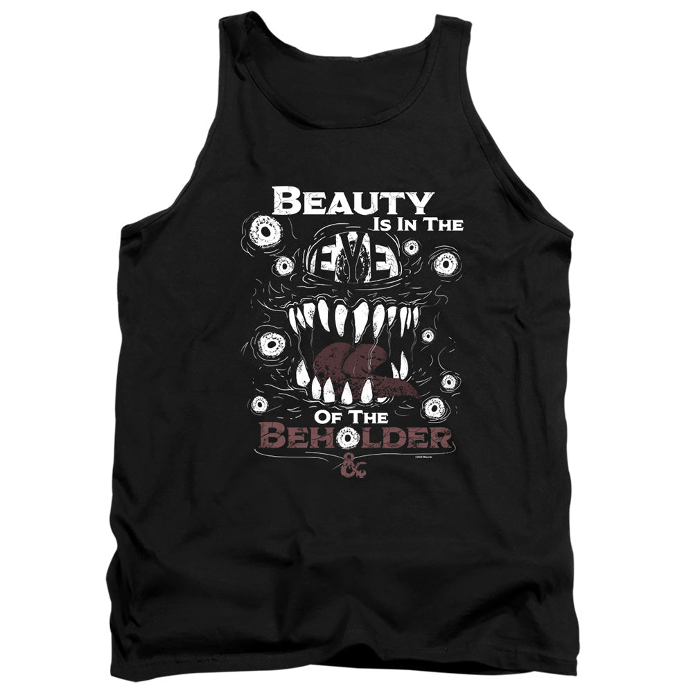 AN OFFCIALLY LICENSED DUNGEONS AND DRAGONS EYE OF THE BEHOLDER ADULT UNISEX TANK TOP BLACK