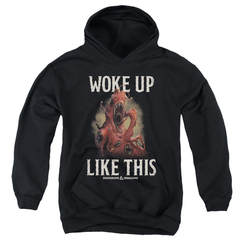 AN OFFCIALLY LICENSED DUNGEONS AND DRAGONS WOKE LIKE THIS YOUTH HOODIE BLACK