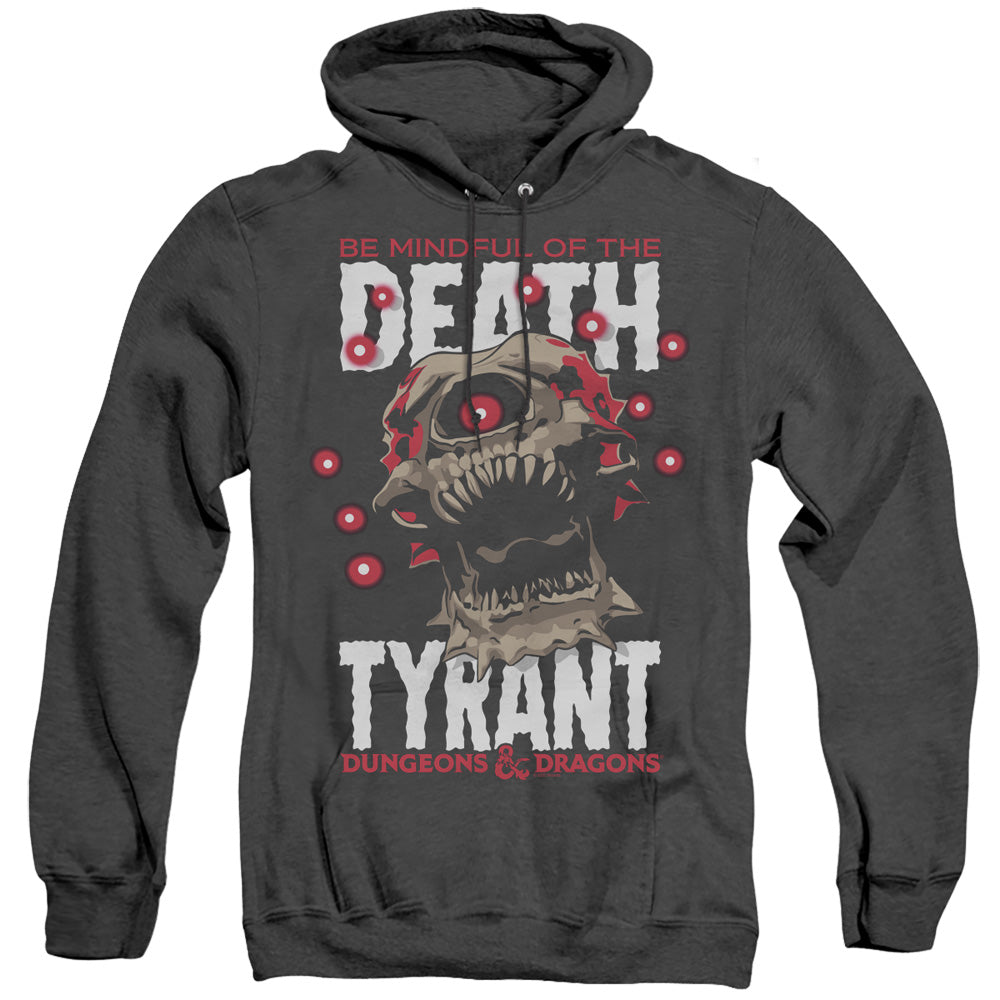 AN OFFCIALLY LICENSED DUNGEONS AND DRAGONS DEATH TYRANT ADULT UNISEX HEATHER PULLOVER HOODIE BLACK