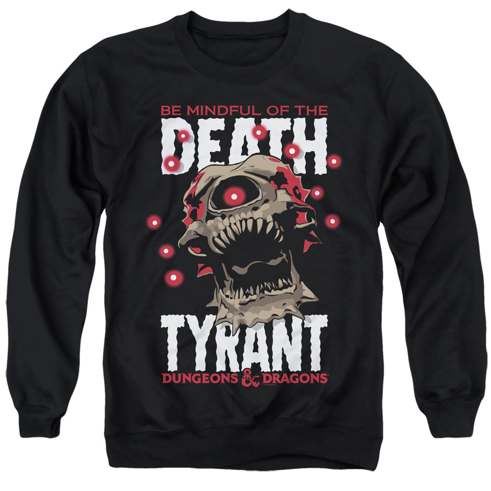 AN OFFCIALLY LICENSED DUNGEONS AND DRAGONS DEATH TYRANT ADULT UNISEX CREWNECK SWEATSHIRT BLACK