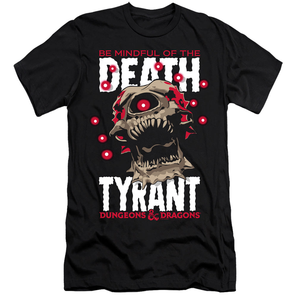 AN OFFCIALLY LICENSED DUNGEONS AND DRAGONS DEATH TYRANT MEN'S PREMIUM SLIM FIT T-SHIRT BLACK