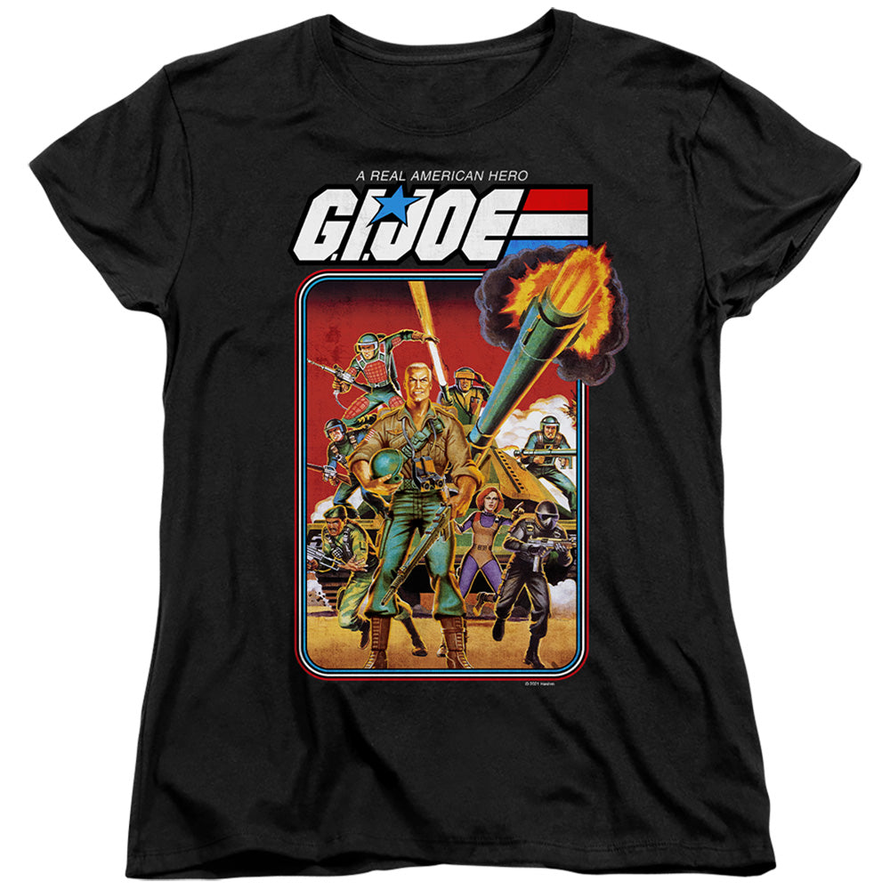 AN OFFCIALLY LICENSED G.I. JOE HERO GROUP WOMEN'S REGULAR FIT T-SHIRT BLACK
