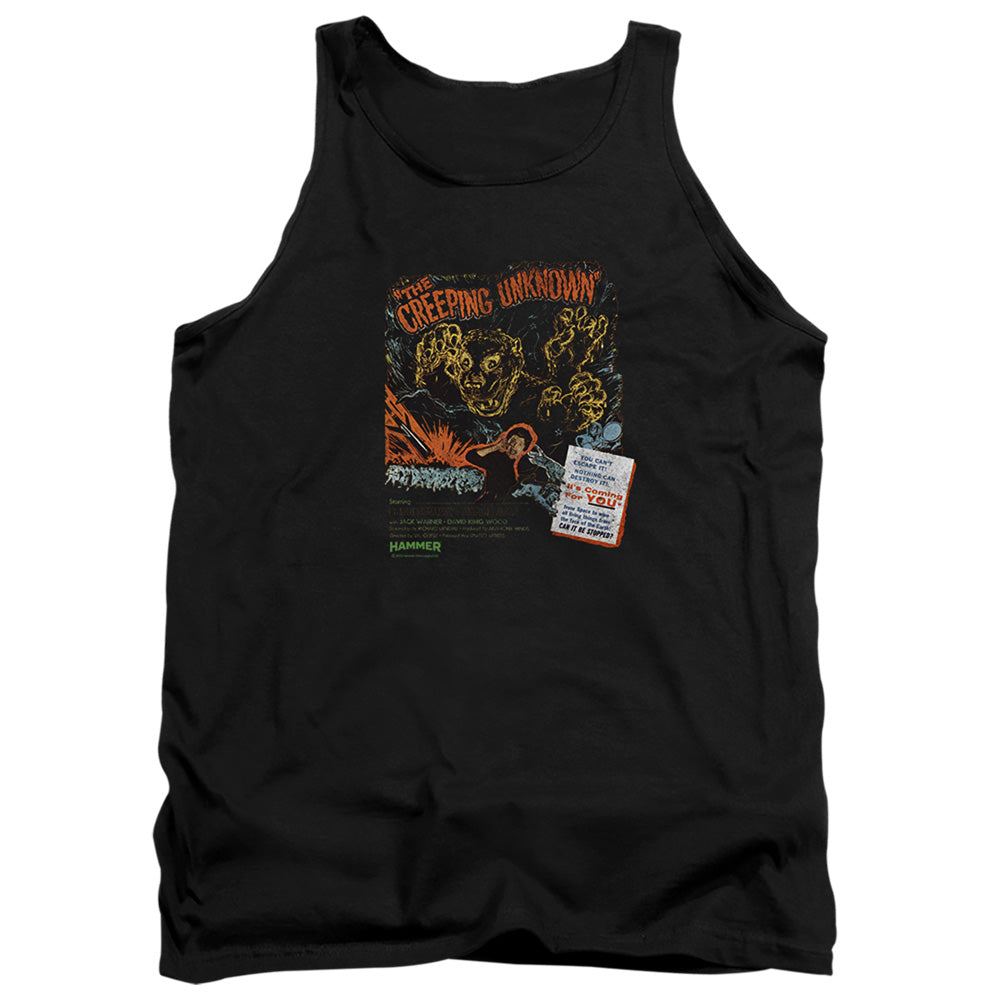 AN OFFCIALLY LICENSED HAMMER HOUSE OF HORROR CREEPING UNKNOWN ADULT UNISEX TANK TOP BLACK