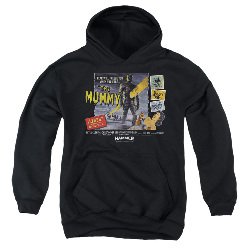 AN OFFCIALLY LICENSED HAMMER HOUSE OF HORROR FEAR WILL FREEZE YOU YOUTH HOODIE BLACK