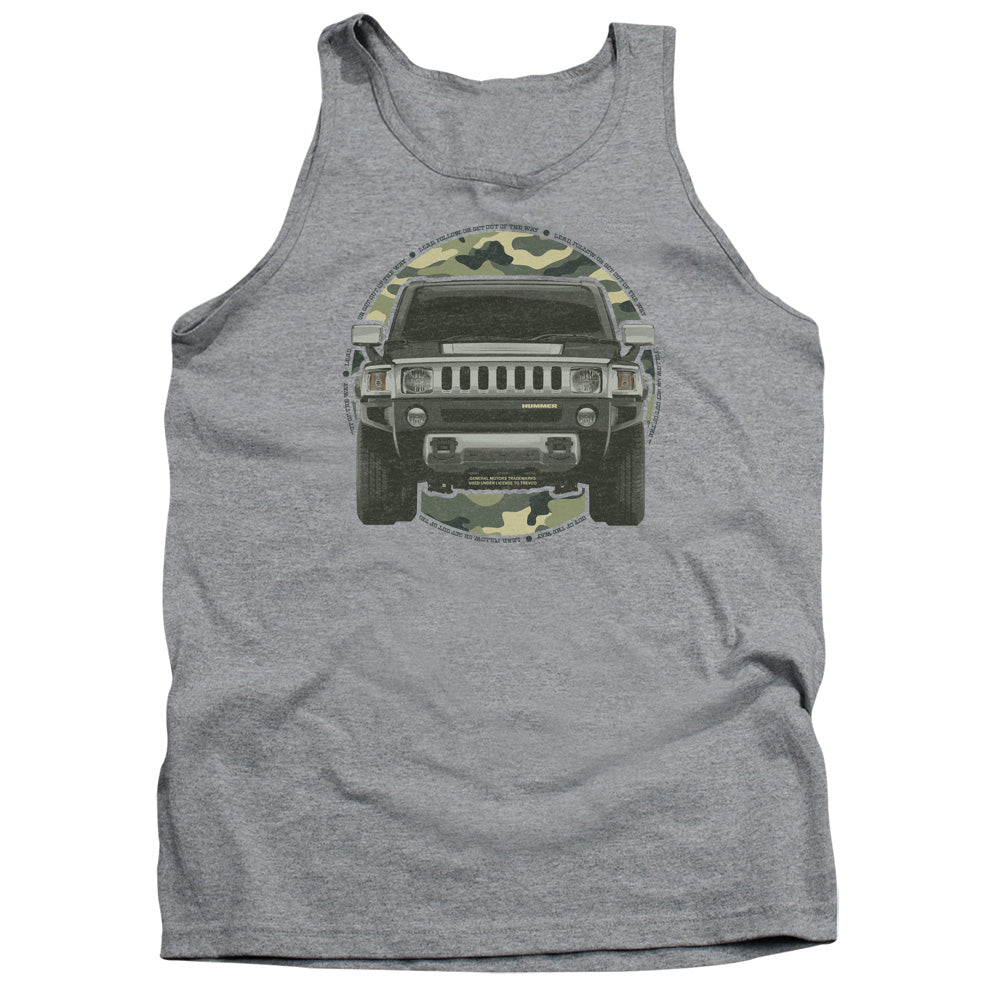 AN OFFCIALLY LICENSED HUMMER LEAD OR FOLLOW ADULT UNISEX TANK TOP ATHLETIC HEATHER