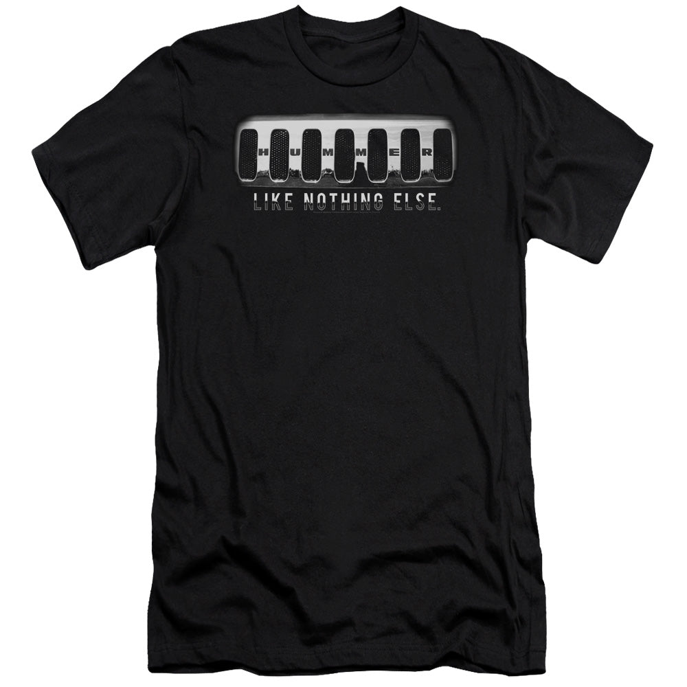AN OFFCIALLY LICENSED HUMMER GRILL MEN'S PREMIUM SLIM FIT T-SHIRT BLACK