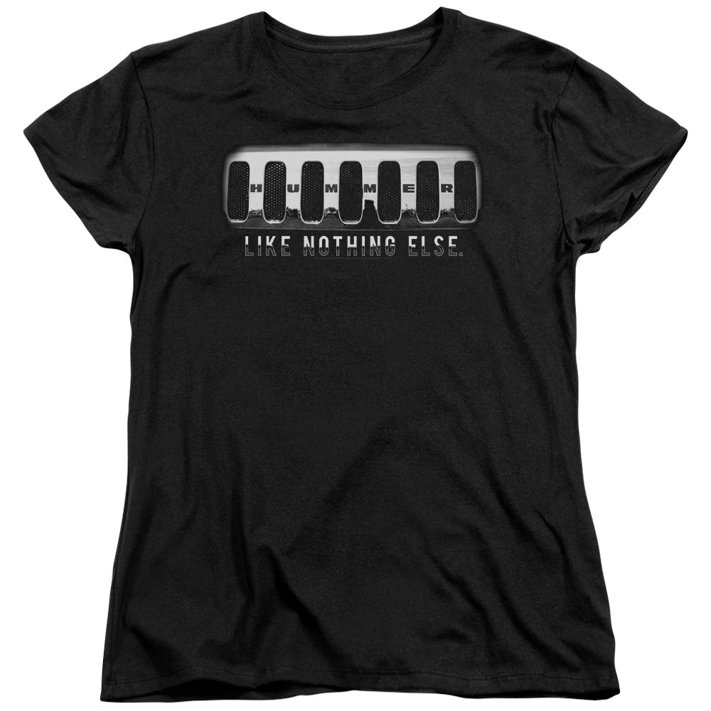 AN OFFCIALLY LICENSED HUMMER GRILL WOMEN'S REGULAR FIT T-SHIRT BLACK