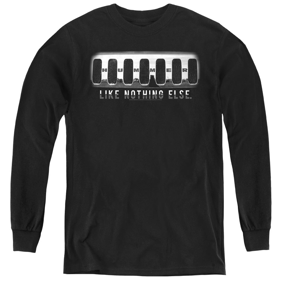 AN OFFCIALLY LICENSED HUMMER GRILL YOUTH LONG SLEEVE T-SHIRT BLACK