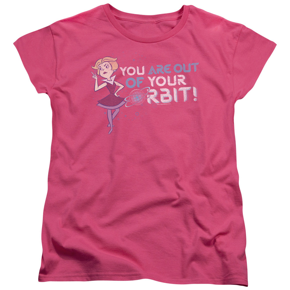 AN OFFCIALLY LICENSED JETSONS OUT OF ORBIT WOMEN'S REGULAR FIT T-SHIRT HOT PINK