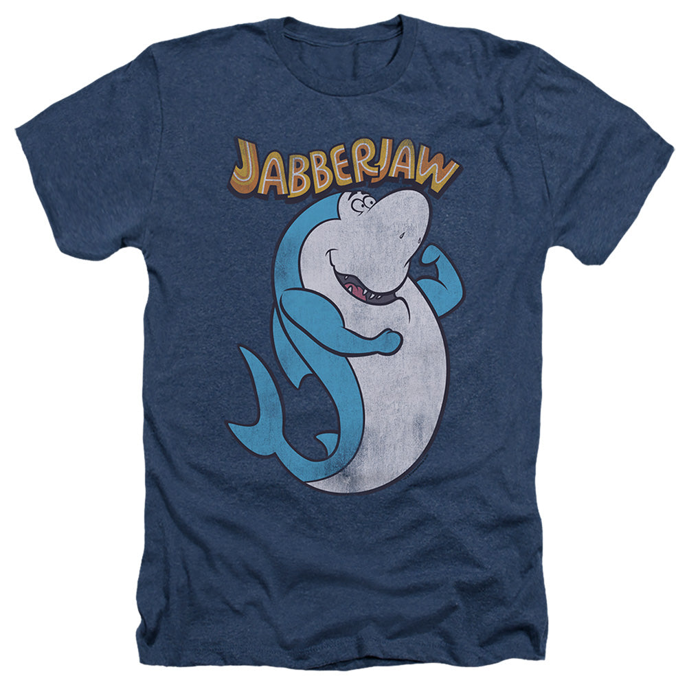 AN OFFCIALLY LICENSED JABBERJAW DISTRESSED MEN'S HEATHER T-SHIRT NAVY