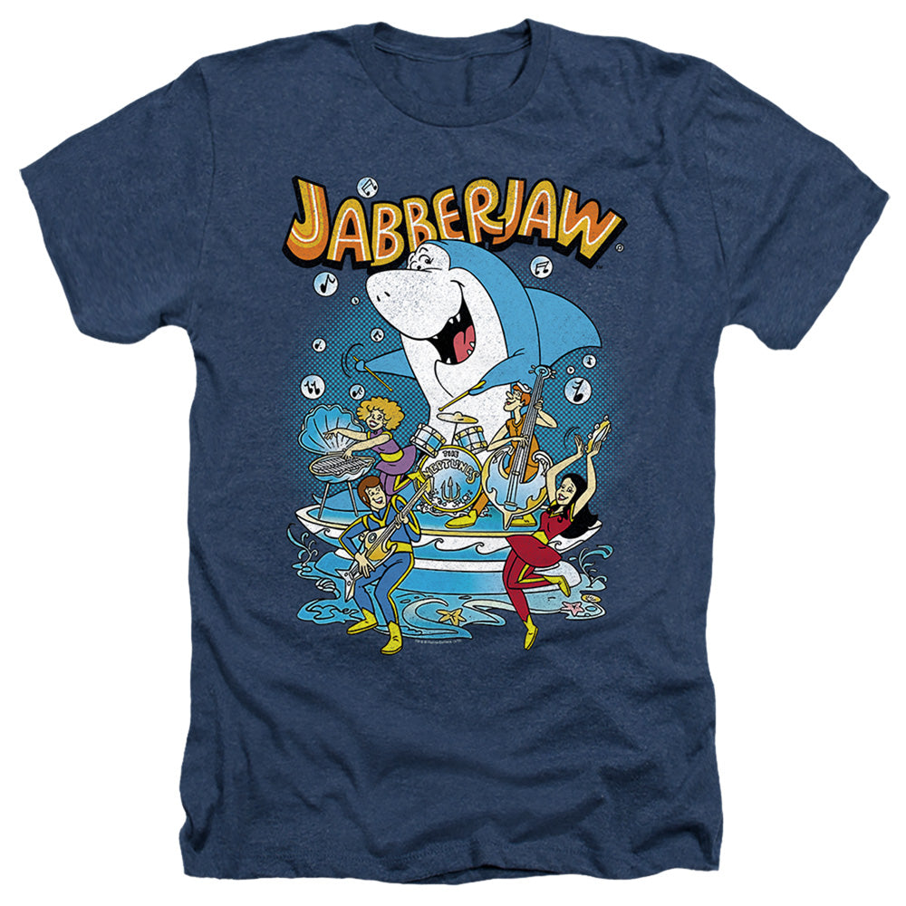 AN OFFCIALLY LICENSED JABBERJAW AND THE NEPTUNES MEN'S HEATHER T-SHIRT NAVY