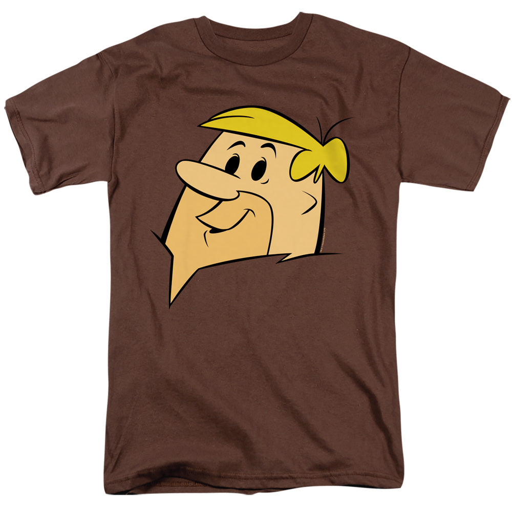 AN OFFCIALLY LICENSED FLINTSTONES BARNEY HEADSHOT MEN'S REGULAR FIT T-SHIRT COFFEE