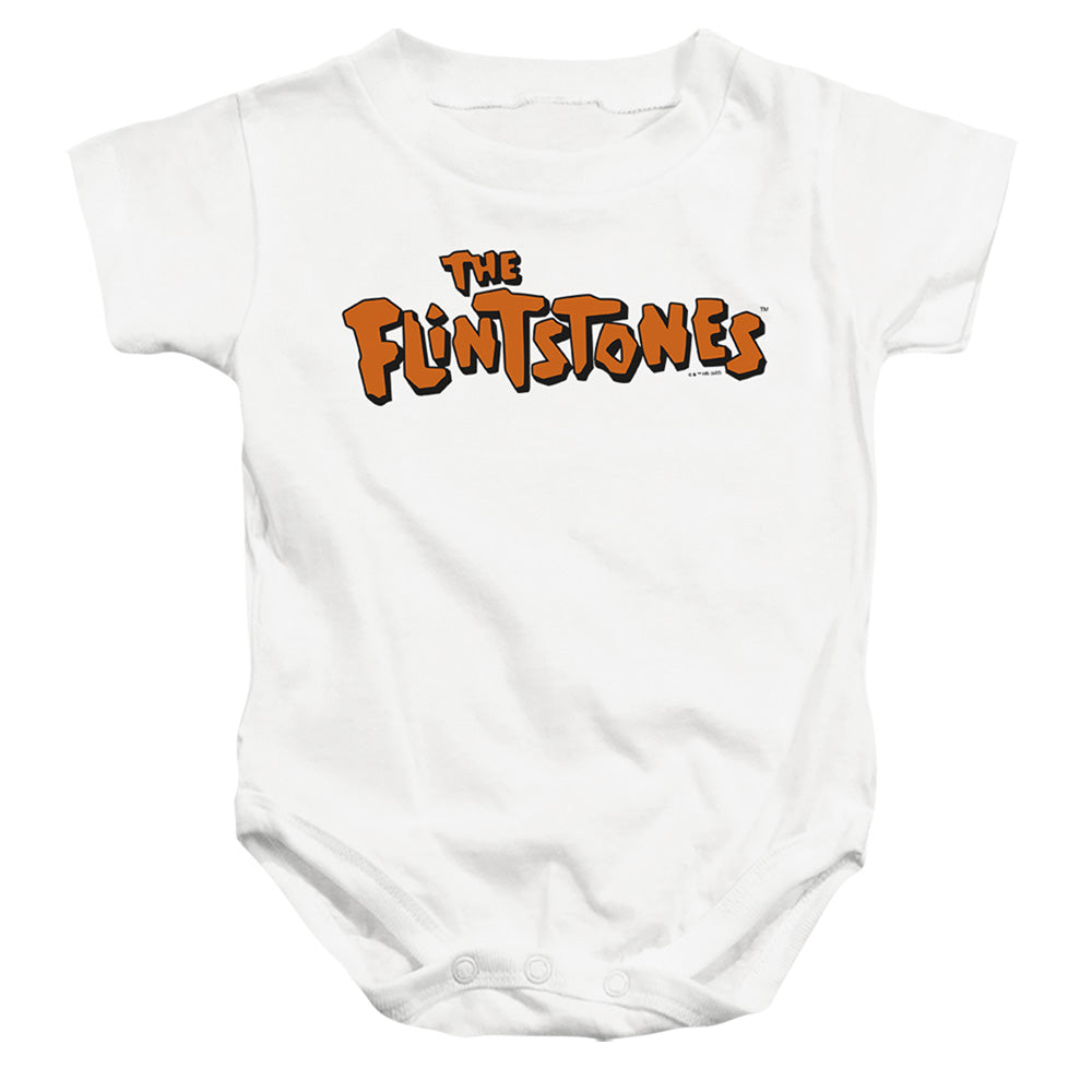 AN OFFCIALLY LICENSED FLINTSTONES FLINTSTONES LOGO 2 BABY BODYSUIT WHITE