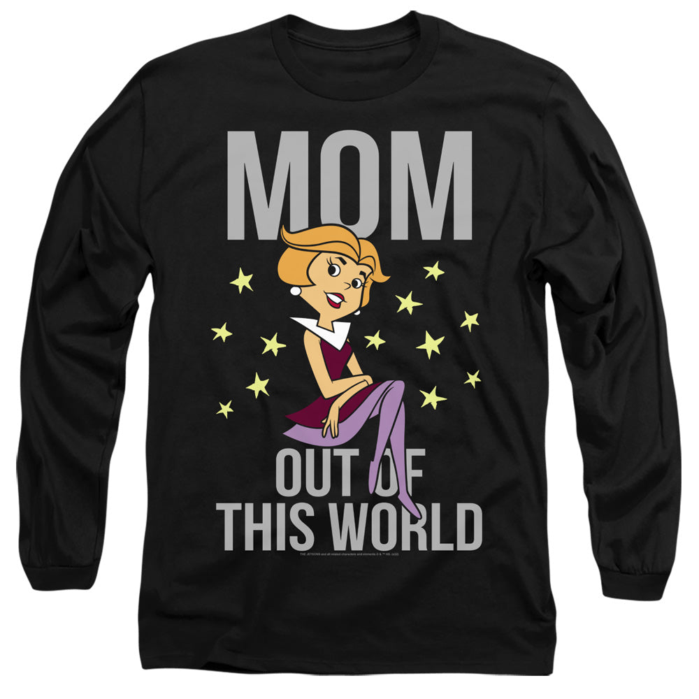 AN OFFCIALLY LICENSED JETSONS OUT OF THIS WORLD MOM MEN'S LONG SLEEVE T-SHIRT BLACK