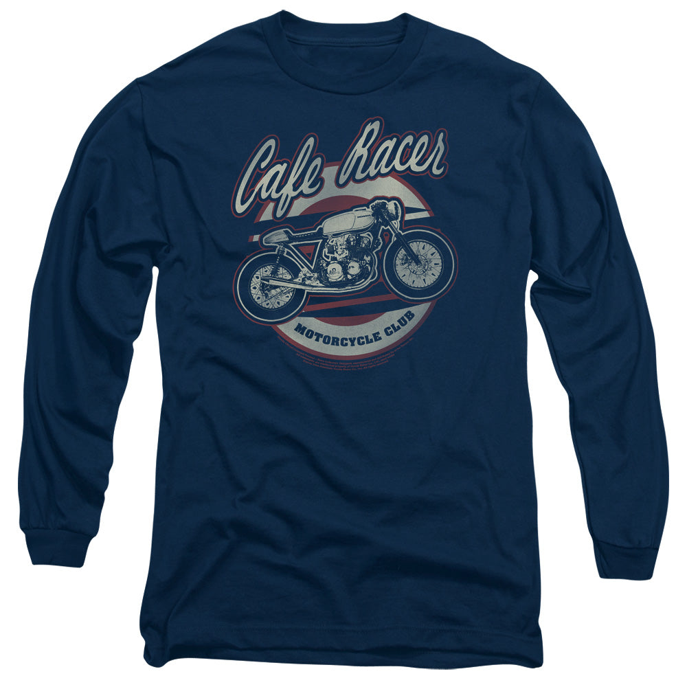 AN OFFCIALLY LICENSED HONDA CAFE RACER MEN'S LONG SLEEVE T-SHIRT NAVY