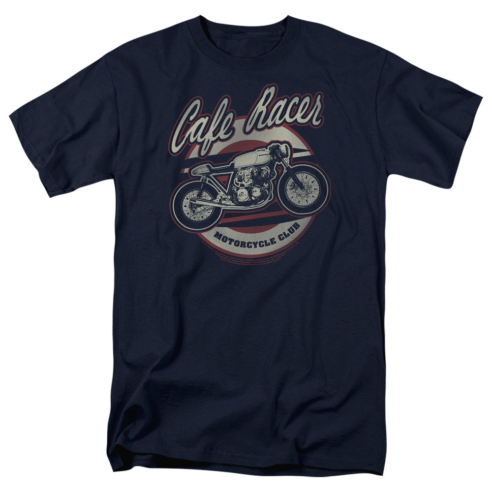 AN OFFCIALLY LICENSED HONDA CAFE RACER MEN'S REGULAR FIT T-SHIRT NAVY