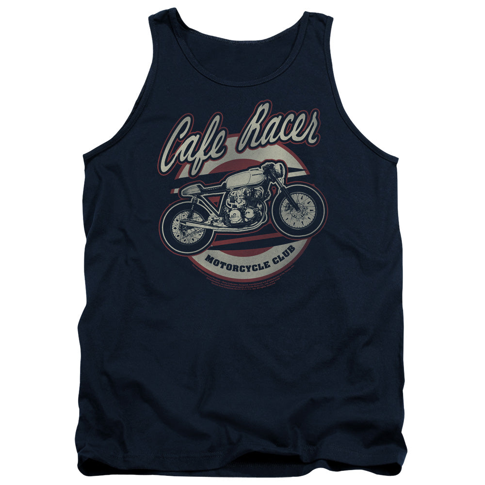 AN OFFCIALLY LICENSED HONDA CAFE RACER ADULT UNISEX TANK TOP NAVY
