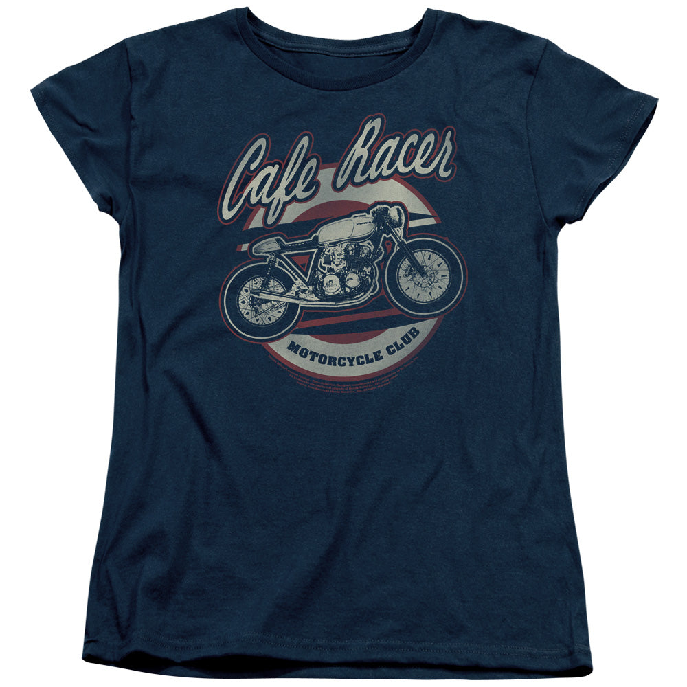 AN OFFCIALLY LICENSED HONDA CAFE RACER WOMEN'S REGULAR FIT T-SHIRT NAVY