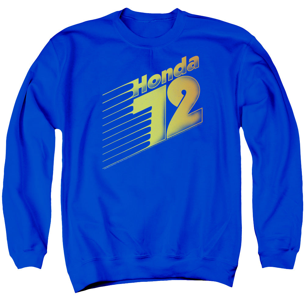 AN OFFCIALLY LICENSED HONDA GOOD OL 72 ADULT UNISEX CREWNECK SWEATSHIRT ROYAL