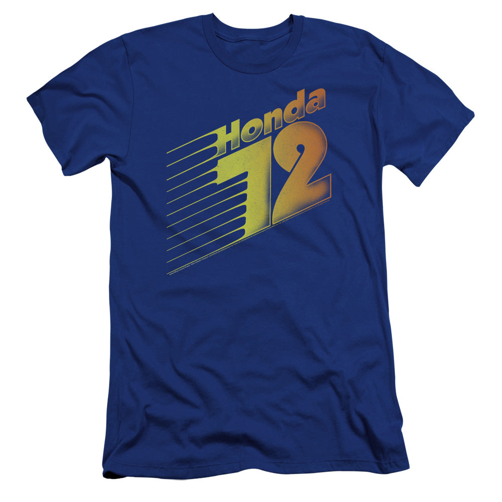 AN OFFCIALLY LICENSED HONDA GOOD OL 72 MEN'S PREMIUM SLIM FIT T-SHIRT ROYAL