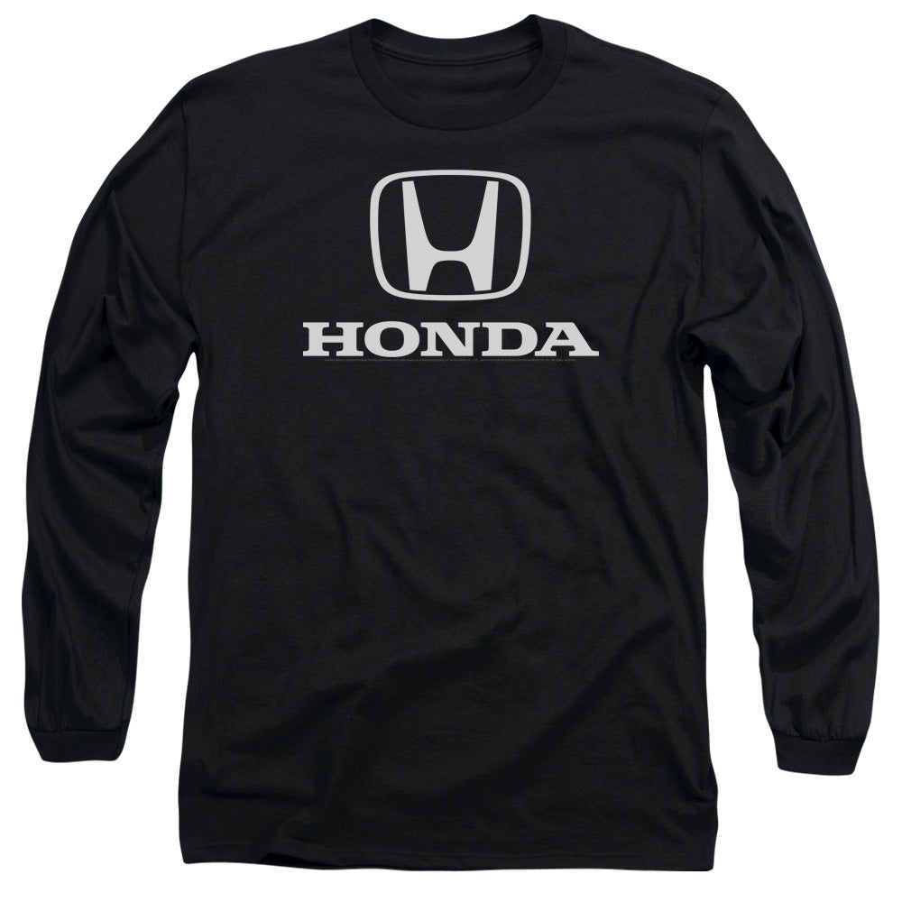AN OFFCIALLY LICENSED HONDA STANDARD LOGO MEN'S LONG SLEEVE T-SHIRT BLACK