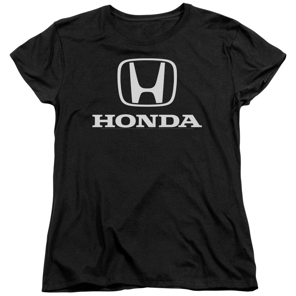 AN OFFCIALLY LICENSED HONDA STANDARD LOGO WOMEN'S REGULAR FIT T-SHIRT BLACK