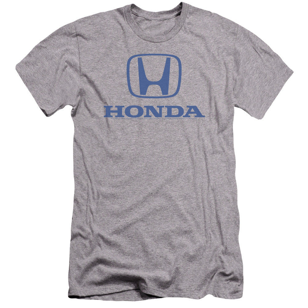AN OFFCIALLY LICENSED HONDA STANDARD LOGO MEN'S PREMIUM SLIM FIT T-SHIRT ATHLETIC HEATHER