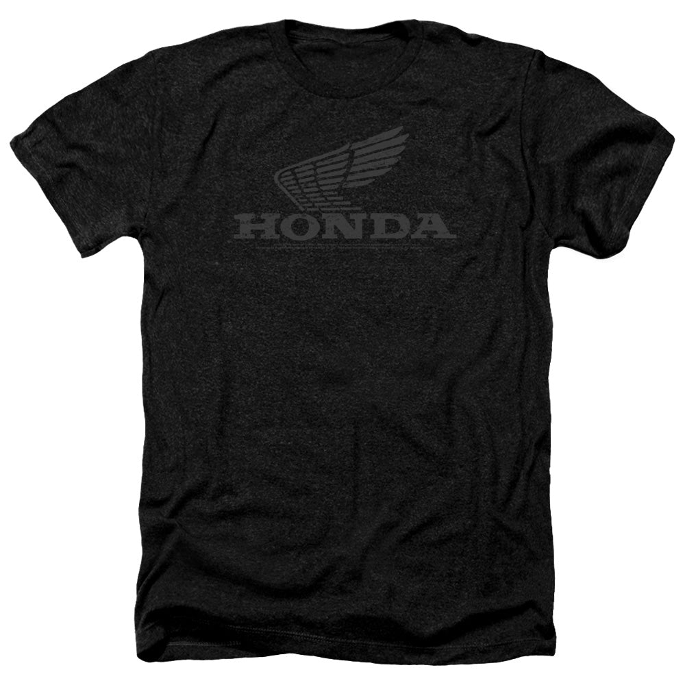 AN OFFCIALLY LICENSED HONDA VINTAGE WING MEN'S HEATHER T-SHIRT CHARCOAL
