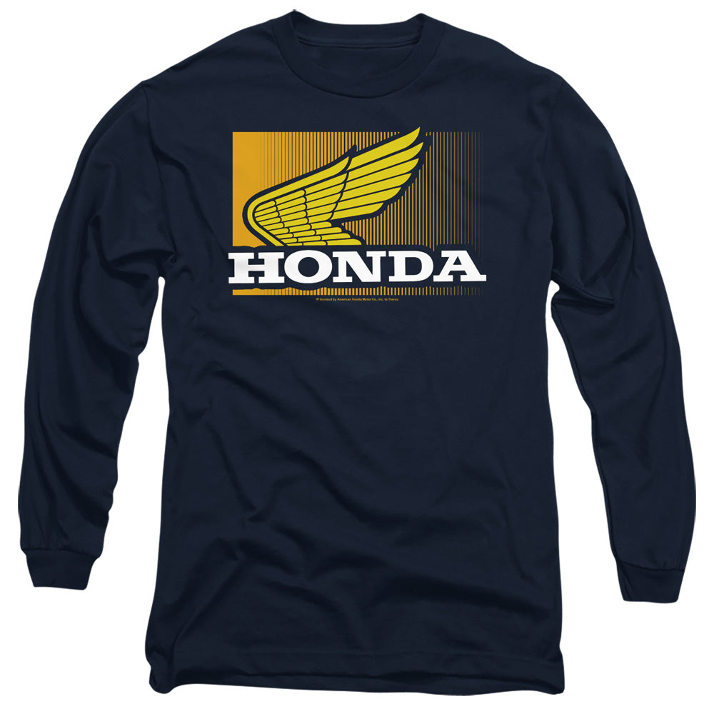 AN OFFCIALLY LICENSED HONDA WING GRADIENT MEN'S LONG SLEEVE T-SHIRT NAVY