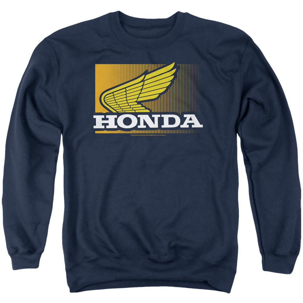 AN OFFCIALLY LICENSED HONDA WING GRADIENT ADULT UNISEX CREWNECK SWEATSHIRT NAVY