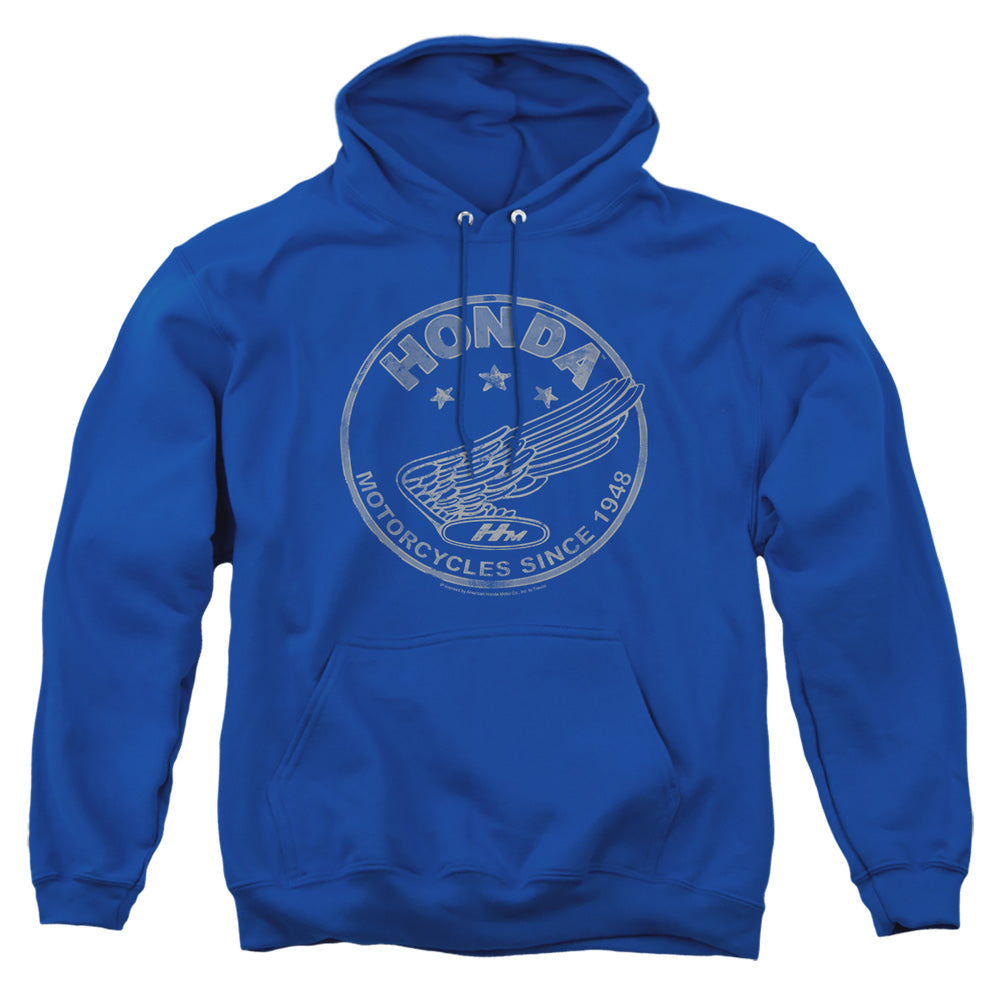 AN OFFCIALLY LICENSED HONDA MOTORCYCLES SINCE 1948 ADULT UNISEX PULLOVER HOODIE ROYAL