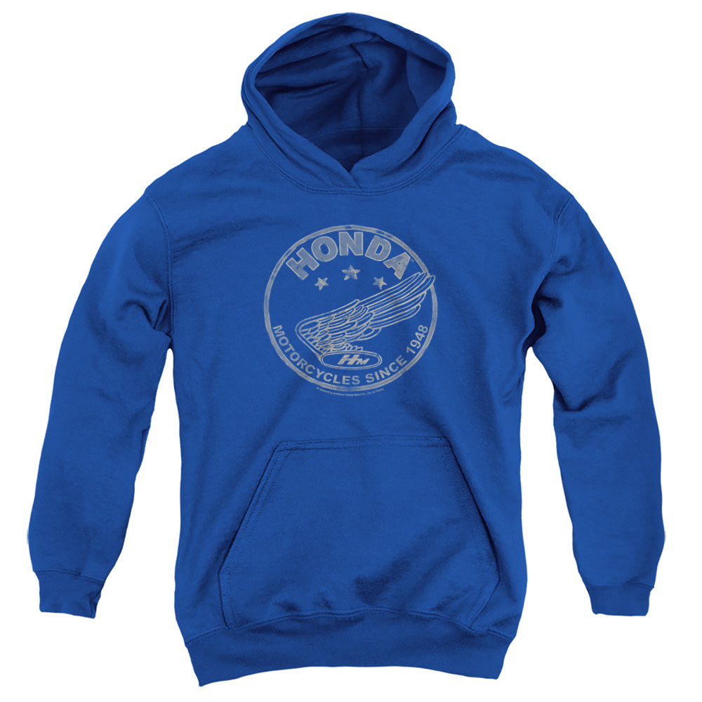 AN OFFCIALLY LICENSED HONDA MOTORCYCLES SINCE 1948 YOUTH HOODIE ROYAL