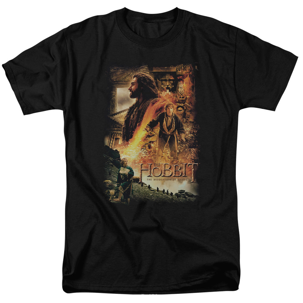 AN OFFCIALLY LICENSED HOBBIT GOLDEN CHAMBER MEN'S REGULAR FIT T-SHIRT BLACK